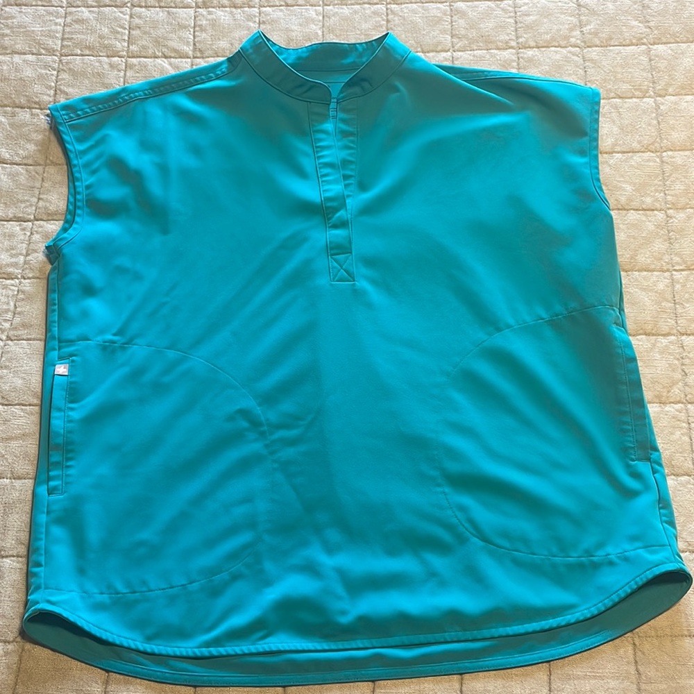 FIGS Teal Blue Rafaela Top